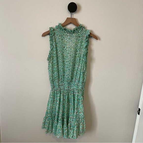 Poupette St Barth Triny Mini Green Floral Dress Large - Picture 7 of 12